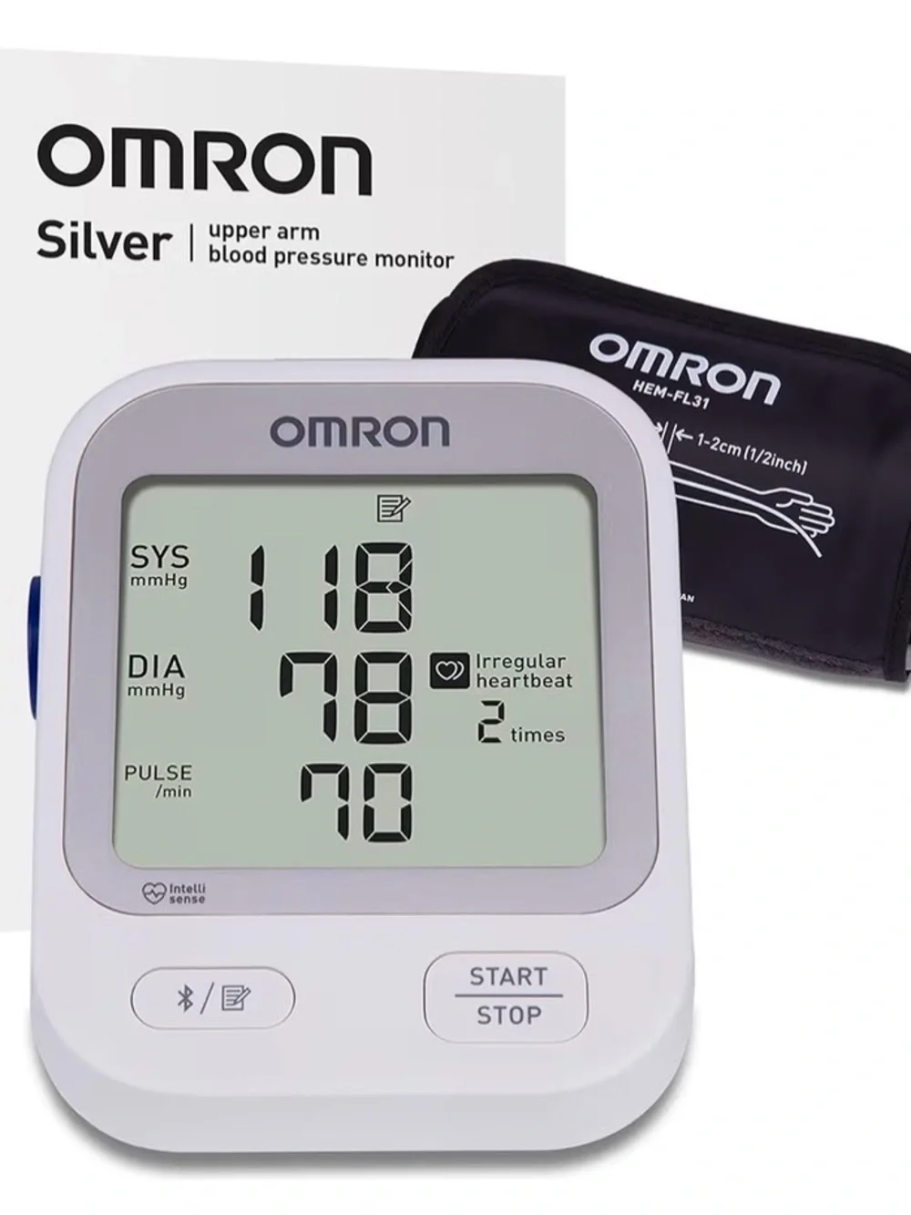 Omron Silver Upper Arm Blood Pressure Monitor